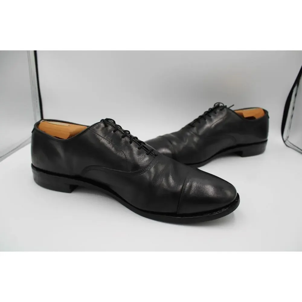 Size 10.5 - Allen Edmonds Park Avenue Black Leather Cap Toe Oxford - MSRP $395